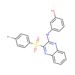 O=S(=O)(c1ccc(Br)cc1)c1nc2ccccc2nc1Nc1cccc(O)c1 ZINC000072122849