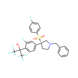 O=S(=O)(c1ccc(F)cc1)[C@@]1(c2ccc(C(O)(C(F)(F)F)C(F)(F)F)c(F)c2)CCN(Cc2ccccc2)C1 ZINC001772585311