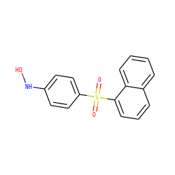 O=S(=O)(c1ccc(NO)cc1)c1cccc2ccccc12 ZINC000028330999