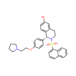 O=S(=O)(c1cccc2ccccc12)N1CCc2cc(O)ccc2[C@H]1c1ccc(OCCN2CCCC2)cc1 ZINC000026654327