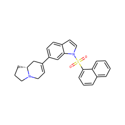 O=S(=O)(c1cccc2ccccc12)n1ccc2ccc(C3=CCN4CCC[C@@H]4C3)cc21 ZINC000013645868