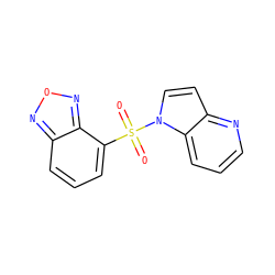 O=S(=O)(c1cccc2nonc12)n1ccc2ncccc21 ZINC000043063295