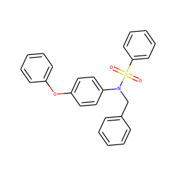 O=S(=O)(c1ccccc1)N(Cc1ccccc1)c1ccc(Oc2ccccc2)cc1 ZINC000586193215