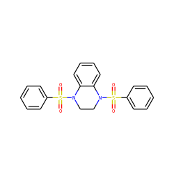 O=S(=O)(c1ccccc1)N1CCN(S(=O)(=O)c2ccccc2)c2ccccc21 ZINC000001696108