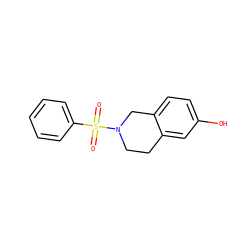 O=S(=O)(c1ccccc1)N1CCc2cc(O)ccc2C1 ZINC000071296314