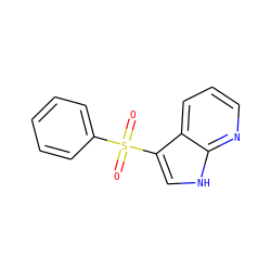 O=S(=O)(c1ccccc1)c1c[nH]c2ncccc12 ZINC000042964854
