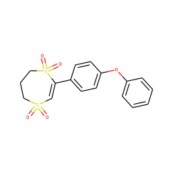 O=S1(=O)C=C(c2ccc(Oc3ccccc3)cc2)S(=O)(=O)CCC1 ZINC000136183339