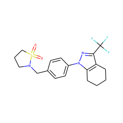 O=S1(=O)CCCN1Cc1ccc(-n2nc(C(F)(F)F)c3c2CCCC3)cc1 ZINC000066113009