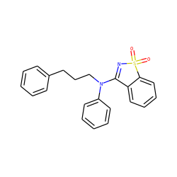 O=S1(=O)N=C(N(CCCc2ccccc2)c2ccccc2)c2ccccc21 ZINC000064549672