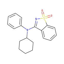 O=S1(=O)N=C(N(c2ccccc2)C2CCCCC2)c2ccccc21 ZINC000064573176