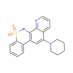 O=S1(=O)Nc2c(cc(N3CCCCC3)c3cccnc23)-c2ccccc21 ZINC000205638343