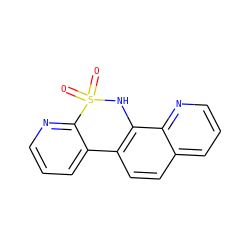O=S1(=O)Nc2c(ccc3cccnc23)-c2cccnc21 ZINC000205639667