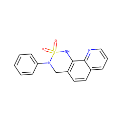 O=S1(=O)Nc2c(ccc3cccnc23)CN1c1ccccc1 ZINC000201609645