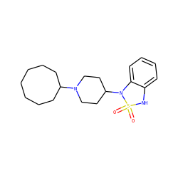 O=S1(=O)Nc2ccccc2N1C1CCN(C2CCCCCCC2)CC1 ZINC000028376627