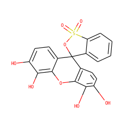 O=S1(=O)OC2(c3ccccc31)c1ccc(O)c(O)c1Oc1c2ccc(O)c1O ZINC000004521820