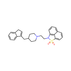 O=S1(=O)c2cccc3cccc(c23)N1CCN1CCC(CC2=CCc3ccccc32)CC1 ZINC000013826847