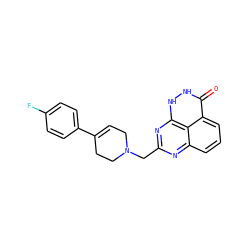 O=c1[nH][nH]c2nc(CN3CC=C(c4ccc(F)cc4)CC3)nc3cccc1c32 ZINC000059298636