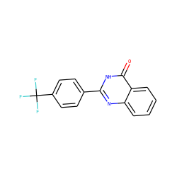 O=c1[nH]c(-c2ccc(C(F)(F)F)cc2)nc2ccccc12 ZINC000072192248