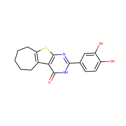 O=c1[nH]c(-c2ccc(O)c(O)c2)nc2sc3c(c12)CCCCC3 ZINC000096907907