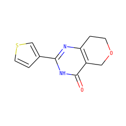 O=c1[nH]c(-c2ccsc2)nc2c1COCC2 ZINC000096283591