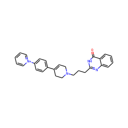 O=c1[nH]c(CCCN2CC=C(c3ccc(-[n+]4ccccc4)cc3)CC2)nc2ccccc12 ZINC000028457527