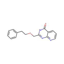 O=c1[nH]c(COCCc2ccccc2)nc2ncccc12 ZINC000058592314