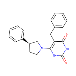 O=c1[nH]c(N2CC[C@@H](c3ccccc3)C2)c(Cc2ccccc2)c(=O)[nH]1 ZINC000028708053
