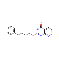 O=c1[nH]c(OCCCCc2ccccc2)nc2ncccc12 ZINC000058592667