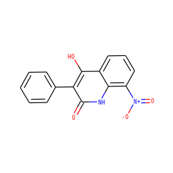 O=c1[nH]c2c([N+](=O)[O-])cccc2c(O)c1-c1ccccc1 ZINC000036185266