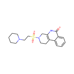 O=c1[nH]c2c(c3ccccc13)CCN(S(=O)(=O)CCN1CCCCC1)C2 ZINC000013536368