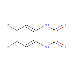 O=c1[nH]c2cc(Br)c(Br)cc2[nH]c1=O ZINC000013743969