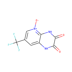 O=c1[nH]c2cc(C(F)(F)F)c[n+]([O-])c2[nH]c1=O ZINC000013766183