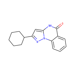 O=c1[nH]c2cc(C3CCCCC3)nn2c2ccccc12 ZINC000043017695