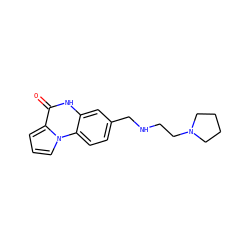 O=c1[nH]c2cc(CNCCN3CCCC3)ccc2n2cccc12 ZINC000042989234