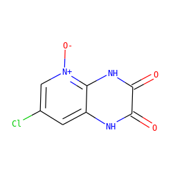 O=c1[nH]c2cc(Cl)c[n+]([O-])c2[nH]c1=O ZINC000000006450