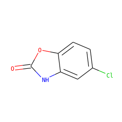 O=c1[nH]c2cc(Cl)ccc2o1 ZINC000084843283