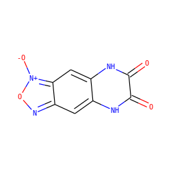 O=c1[nH]c2cc3no[n+]([O-])c3cc2[nH]c1=O ZINC000000023110