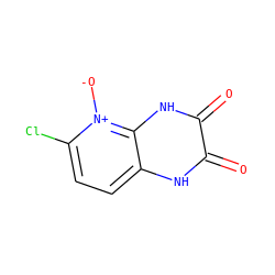 O=c1[nH]c2ccc(Cl)[n+]([O-])c2[nH]c1=O ZINC000100842478