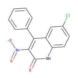 O=c1[nH]c2ccc(Cl)cc2c(-c2ccccc2)c1[N+](=O)[O-] ZINC000008951572