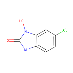 O=c1[nH]c2ccc(Cl)cc2n1O ZINC000095573590