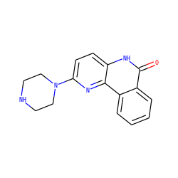 O=c1[nH]c2ccc(N3CCNCC3)nc2c2ccccc12 ZINC000013524003