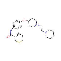 O=c1[nH]c2ccc(OC3CCN(CCN4CCCCC4)CC3)cc2c2c1CSCC2 ZINC000049067866