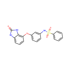 O=c1[nH]c2cccc(Oc3cccc(NS(=O)(=O)c4ccccc4)c3)c2[nH]1 ZINC000045387966