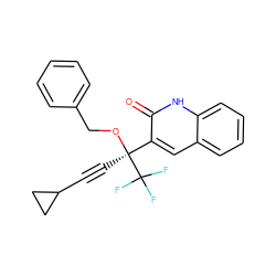 O=c1[nH]c2ccccc2cc1[C@](C#CC1CC1)(OCc1ccccc1)C(F)(F)F ZINC000005974552