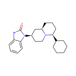 O=c1[nH]c2ccccc2n1[C@@H]1CCN2[C@H](C3CCCCC3)CCC[C@@H]2C1 ZINC000013588460
