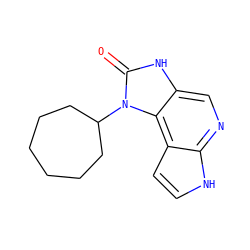 O=c1[nH]c2cnc3[nH]ccc3c2n1C1CCCCCC1 ZINC000117901093