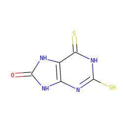 O=c1[nH]c2nc(S)[nH]c(=S)c2[nH]1 ZINC000001652032