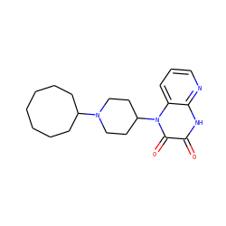 O=c1[nH]c2ncccc2n(C2CCN(C3CCCCCCC3)CC2)c1=O ZINC000114709317