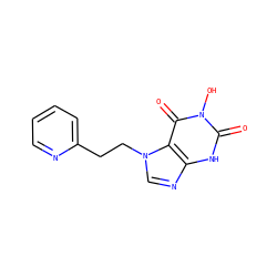 O=c1[nH]c2ncn(CCc3ccccn3)c2c(=O)n1O ZINC000473086032