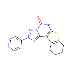 O=c1[nH]c2sc3c(c2c2nc(-c4ccncc4)nn12)CCCC3 ZINC000004632389